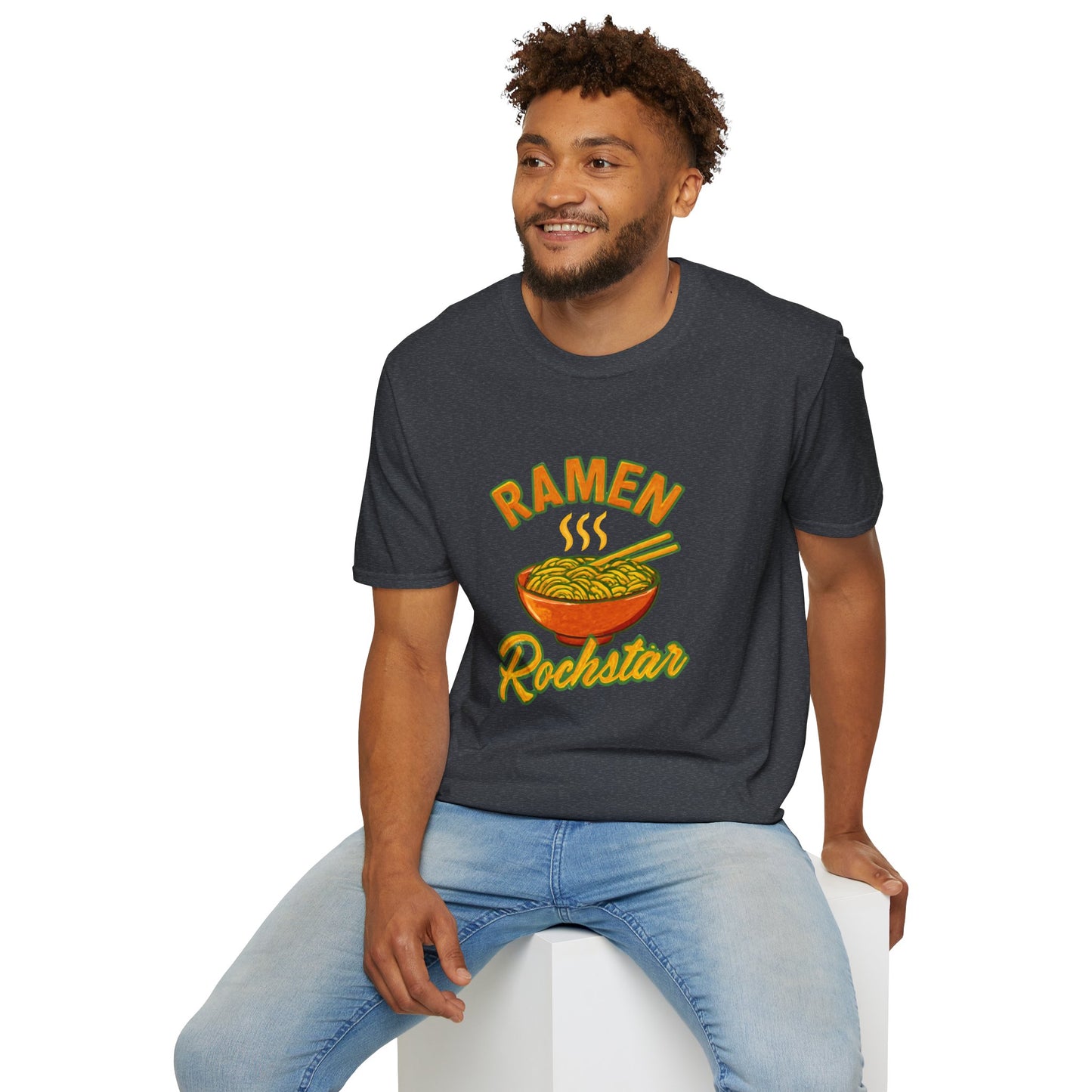Ramen Rockstar Unisex T-Shirt, Funny Foodie Top, Gift for Sushi Lovers, Casual Wear, Kitchen Apparel, Foodie Tee