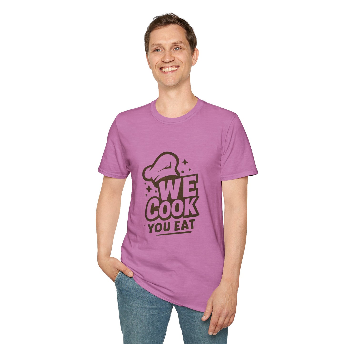 Chef's Humor T-Shirt, Funny Cooking Top, We Cook You Eat Tee, Gift for Foodies, Unisex Kitchen Shirt