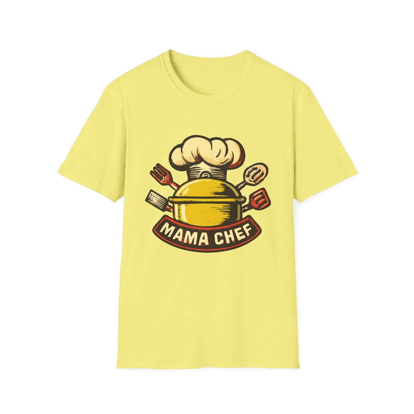 Mama Chef Unisex Softstyle T-Shirt, Cooking Gift, Foodie Apparel, Chef Shirt, Kitchen Lover Tee, Culinary Humor