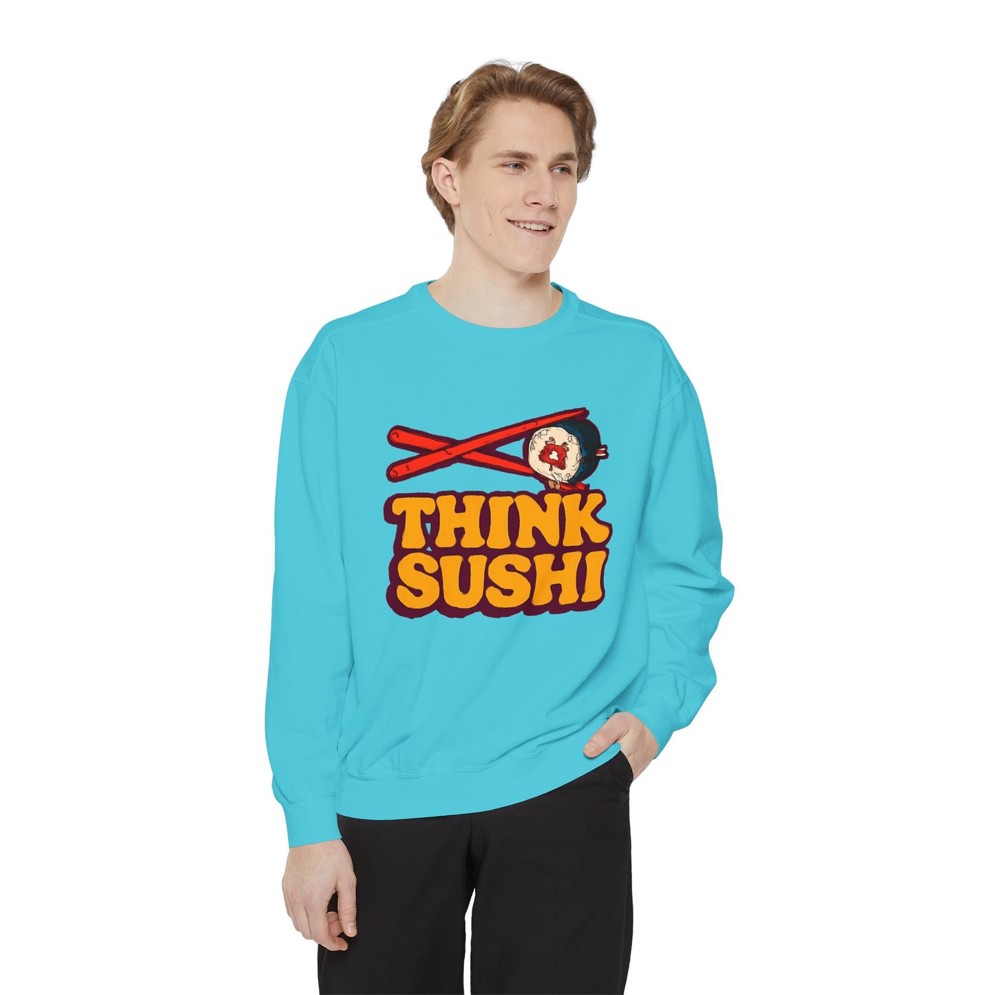 Sushi-Inspired Unisex Sweatshirt - Cozy & Fun, Perfect for Foodies, Casual Wear, Gifts for Sushi Lovers, Food-Themed Apparel