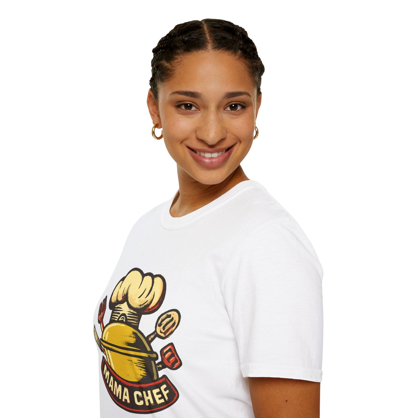 Mama Chef Unisex Softstyle T-Shirt, Cooking Gift, Foodie Apparel, Chef Shirt, Kitchen Lover Tee, Culinary Humor