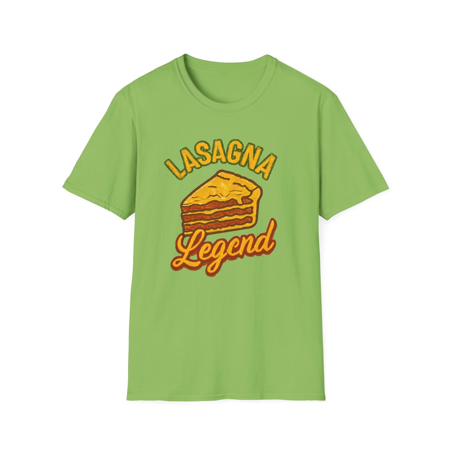 Lasagna Legend Unisex Softstyle T-Shirt, Fun Foodie Tee, Cooking Humor Shirt, Gift for Chefs, Casual Everyday Wear