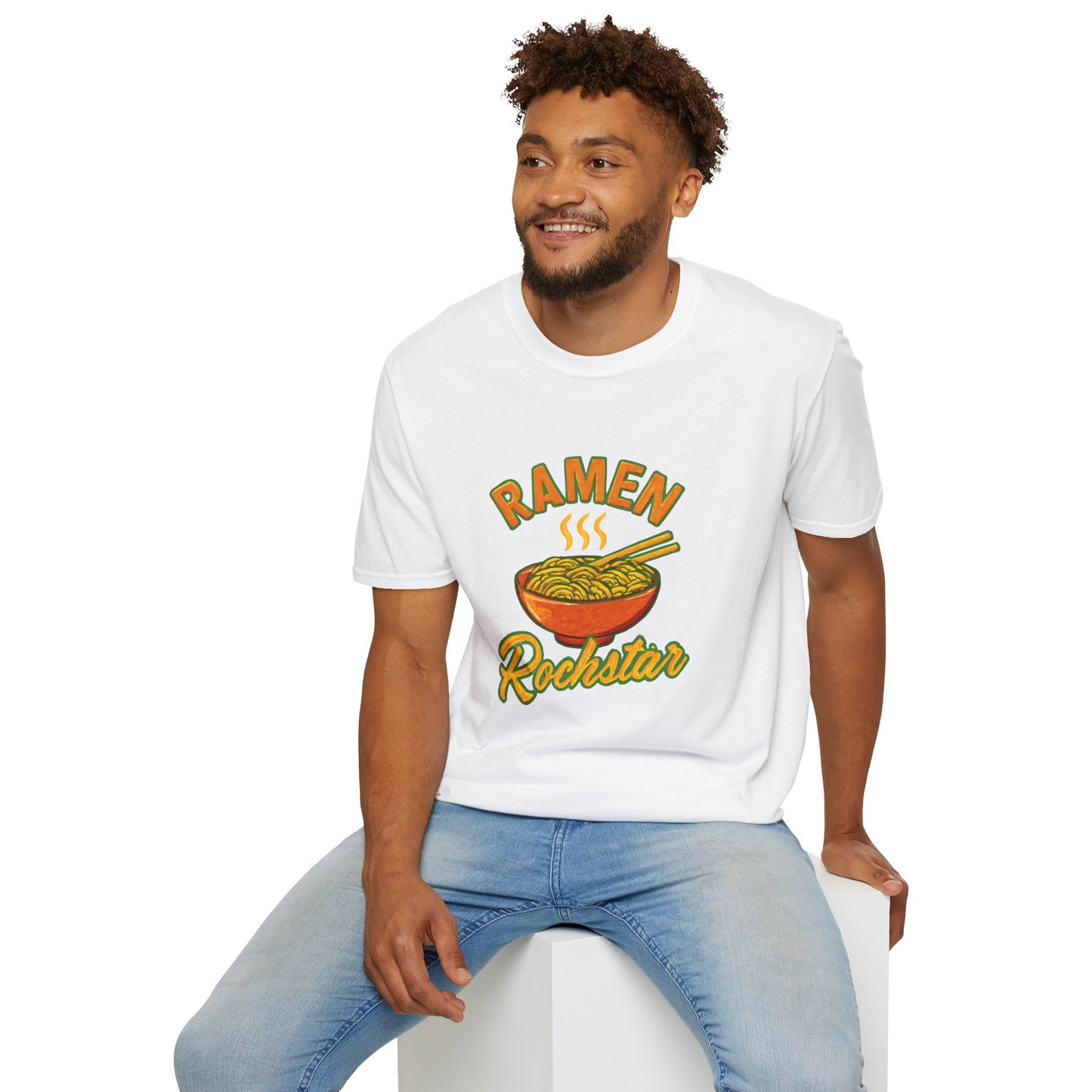 Ramen Rockstar Unisex T-Shirt, Funny Foodie Top, Gift for Sushi Lovers, Casual Wear, Kitchen Apparel, Foodie Tee