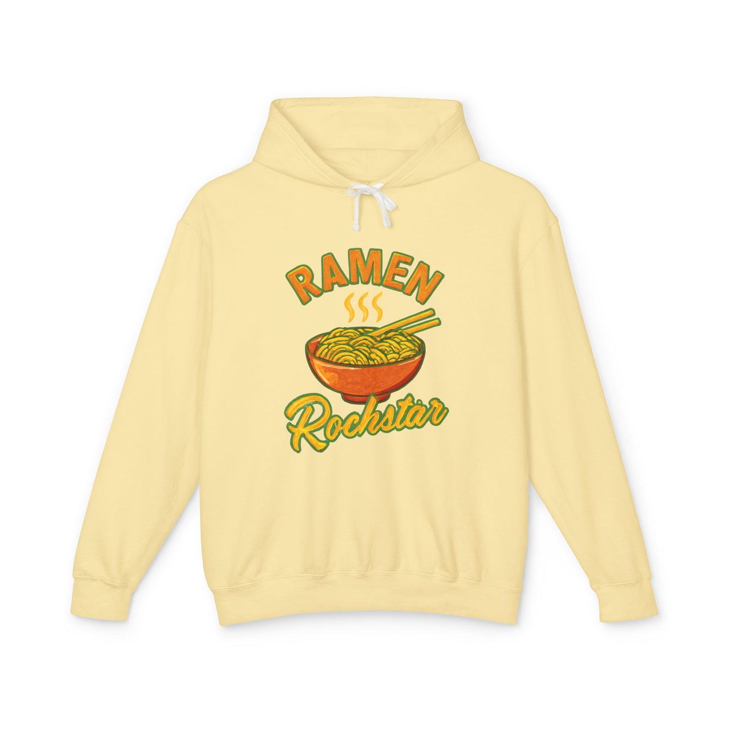 Ramen Rockstar Hoodie | Unisex Lightweight Sweatshirt, Foodie Gift, Fun Fashion, Cozy Wear, Casual Style, Unique Apparel
