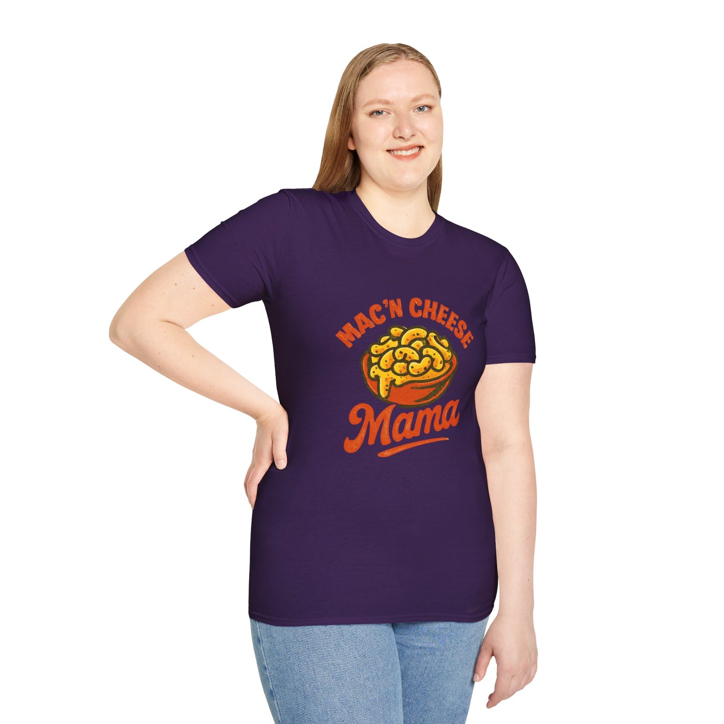 Mac 'n Cheese Mama T-Shirt, Unisex Graphic Tee for Food Lovers, Cute Gift for Moms, Casual Wear, Foodie Appreciation
