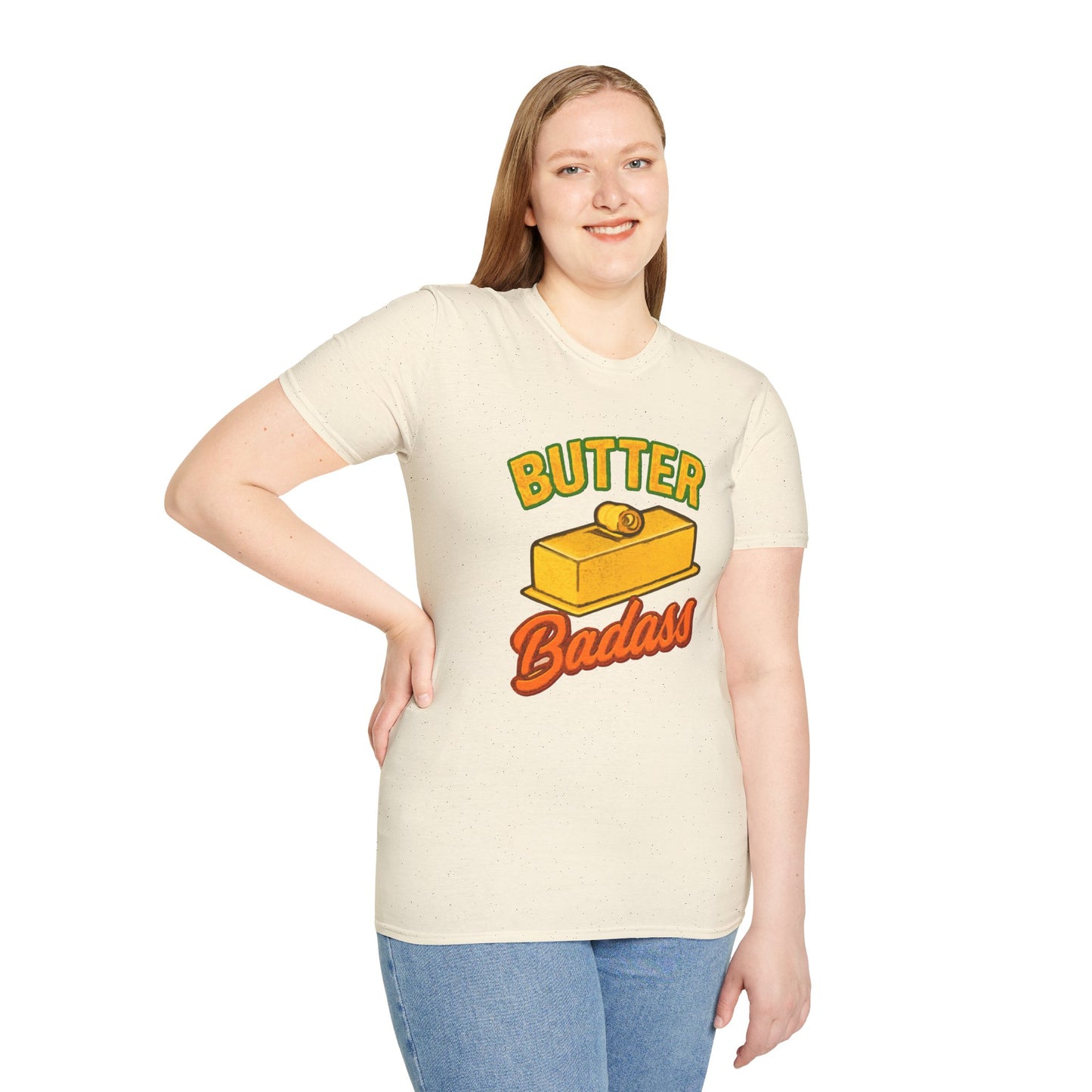 Butter Badass Unisex T-Shirt | Funny Graphic Tee | Casual Wear for Foodies, Unique Gift for Birthdays, Funny Gift, Summer Style