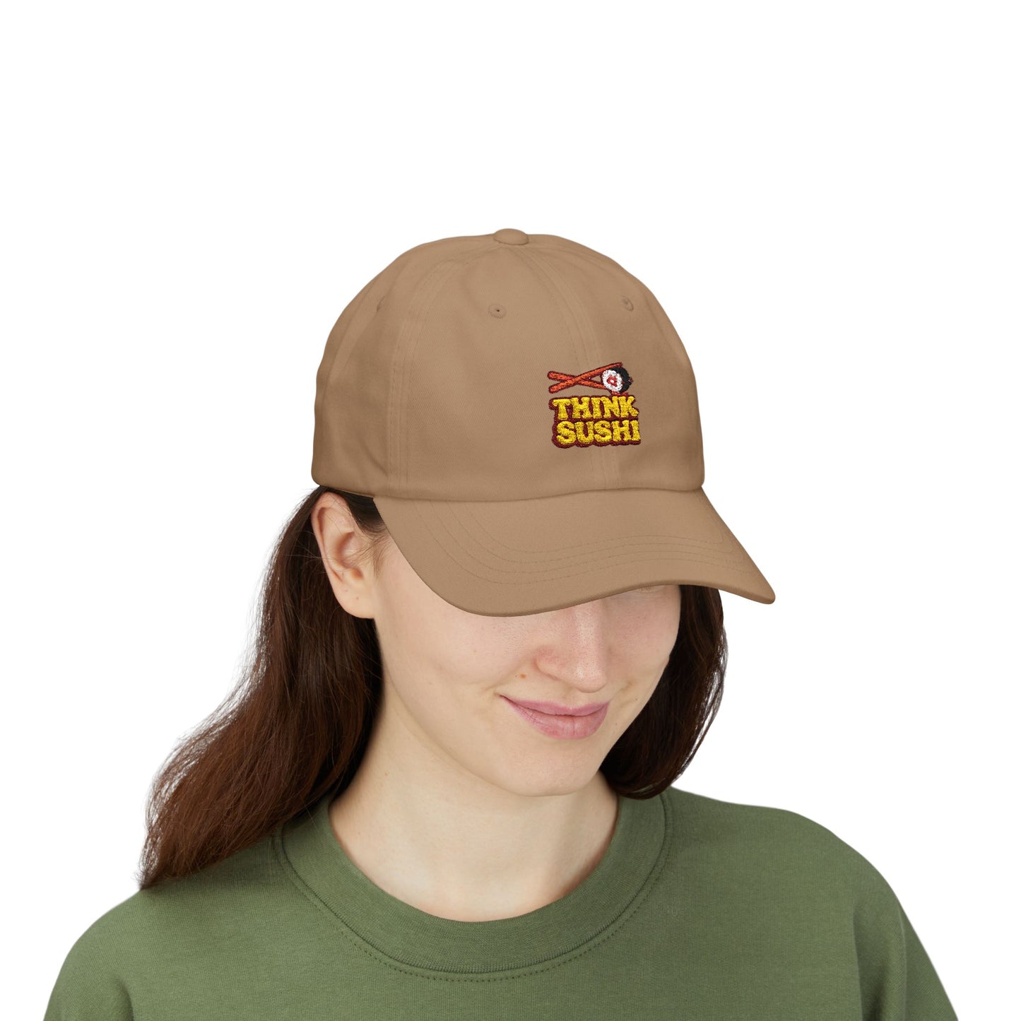 Sushi Lover's Dad Cap | Think Sushi Hat, Casual Wear, Summer Accessory, Gift for Foodies, Trendy Headwear