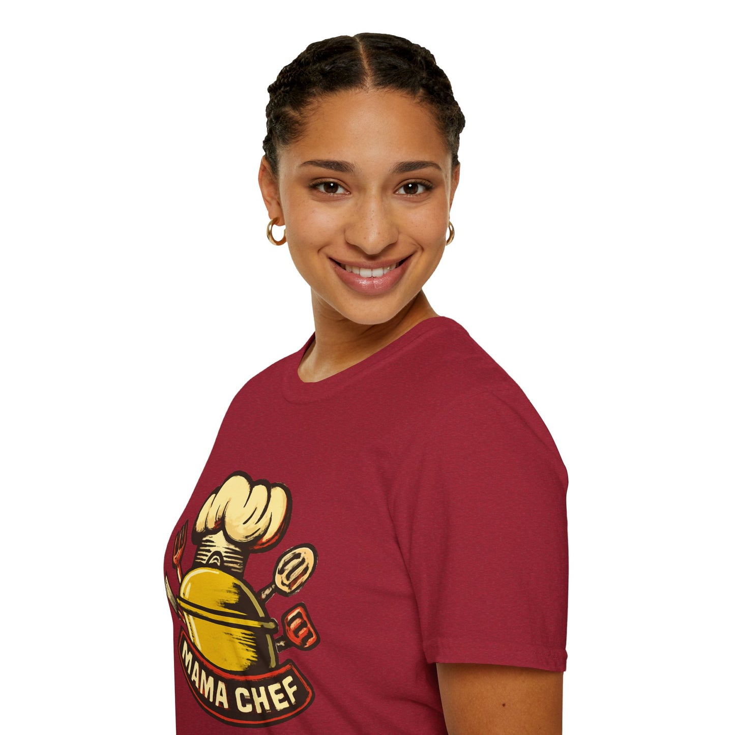 Mama Chef Unisex Softstyle T-Shirt, Cooking Gift, Foodie Apparel, Chef Shirt, Kitchen Lover Tee, Culinary Humor