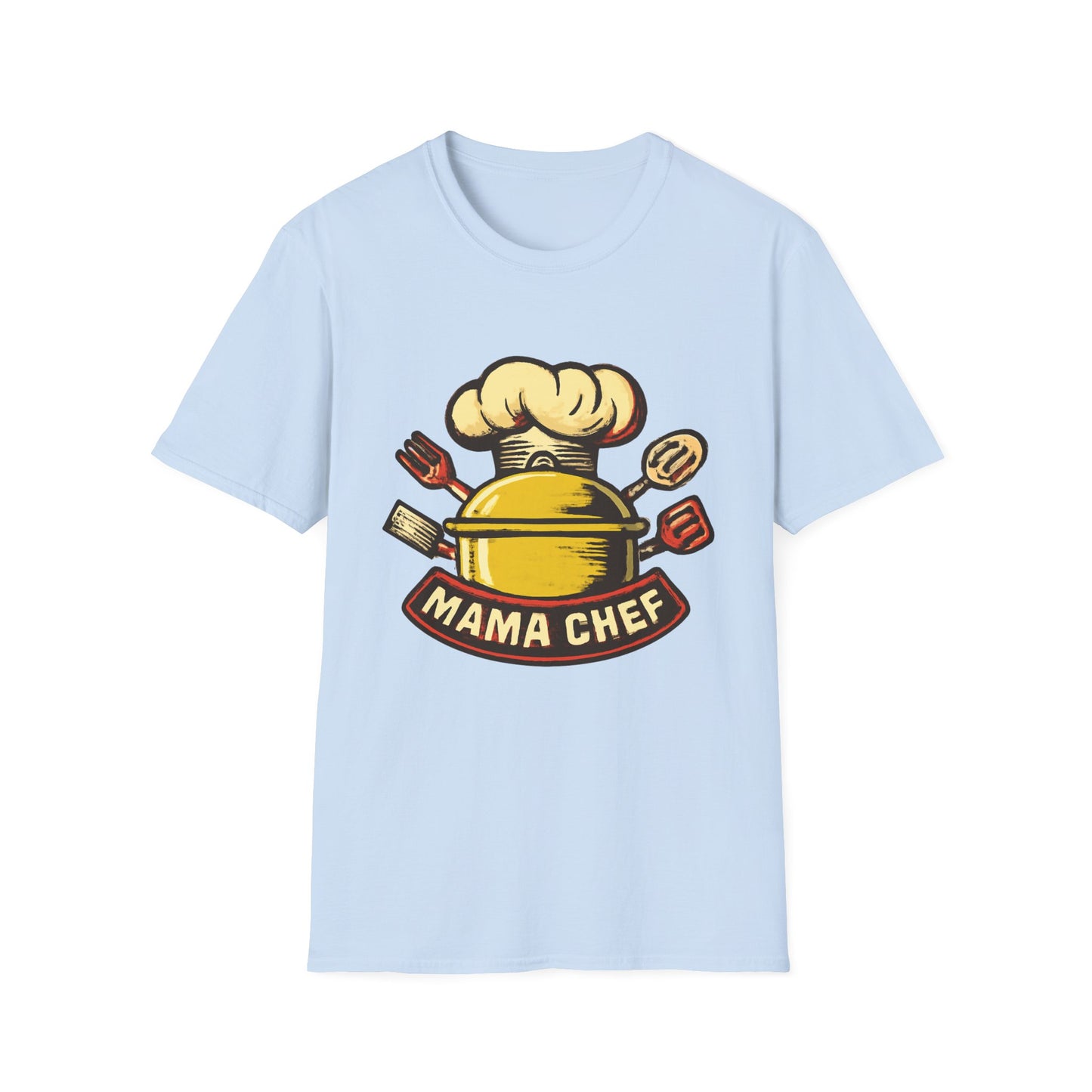 Mama Chef Unisex Softstyle T-Shirt, Cooking Gift, Foodie Apparel, Chef Shirt, Kitchen Lover Tee, Culinary Humor