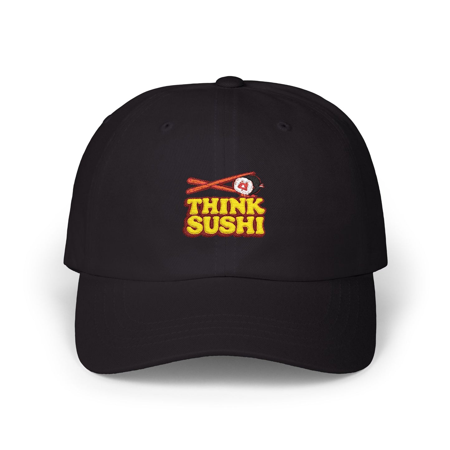 Sushi Lover's Dad Cap | Think Sushi Hat, Casual Wear, Summer Accessory, Gift for Foodies, Trendy Headwear