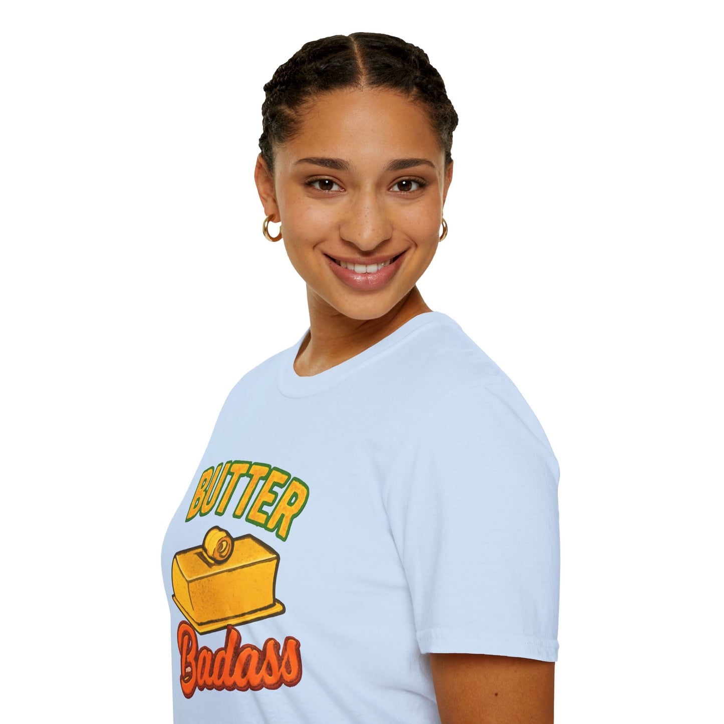 Butter Badass Unisex T-Shirt | Funny Graphic Tee | Casual Wear for Foodies, Unique Gift for Birthdays, Funny Gift, Summer Style
