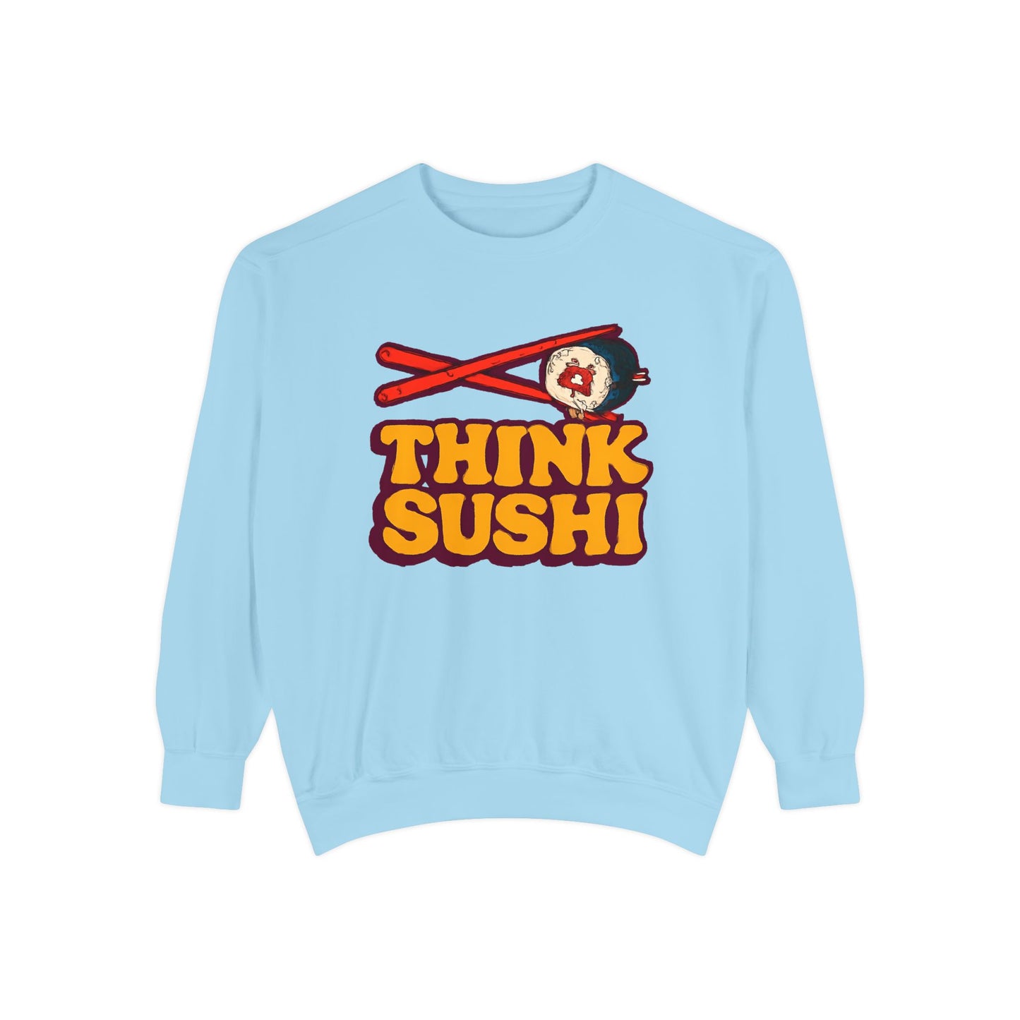 Sushi-Inspired Unisex Sweatshirt - Cozy & Fun, Perfect for Foodies, Casual Wear, Gifts for Sushi Lovers, Food-Themed Apparel