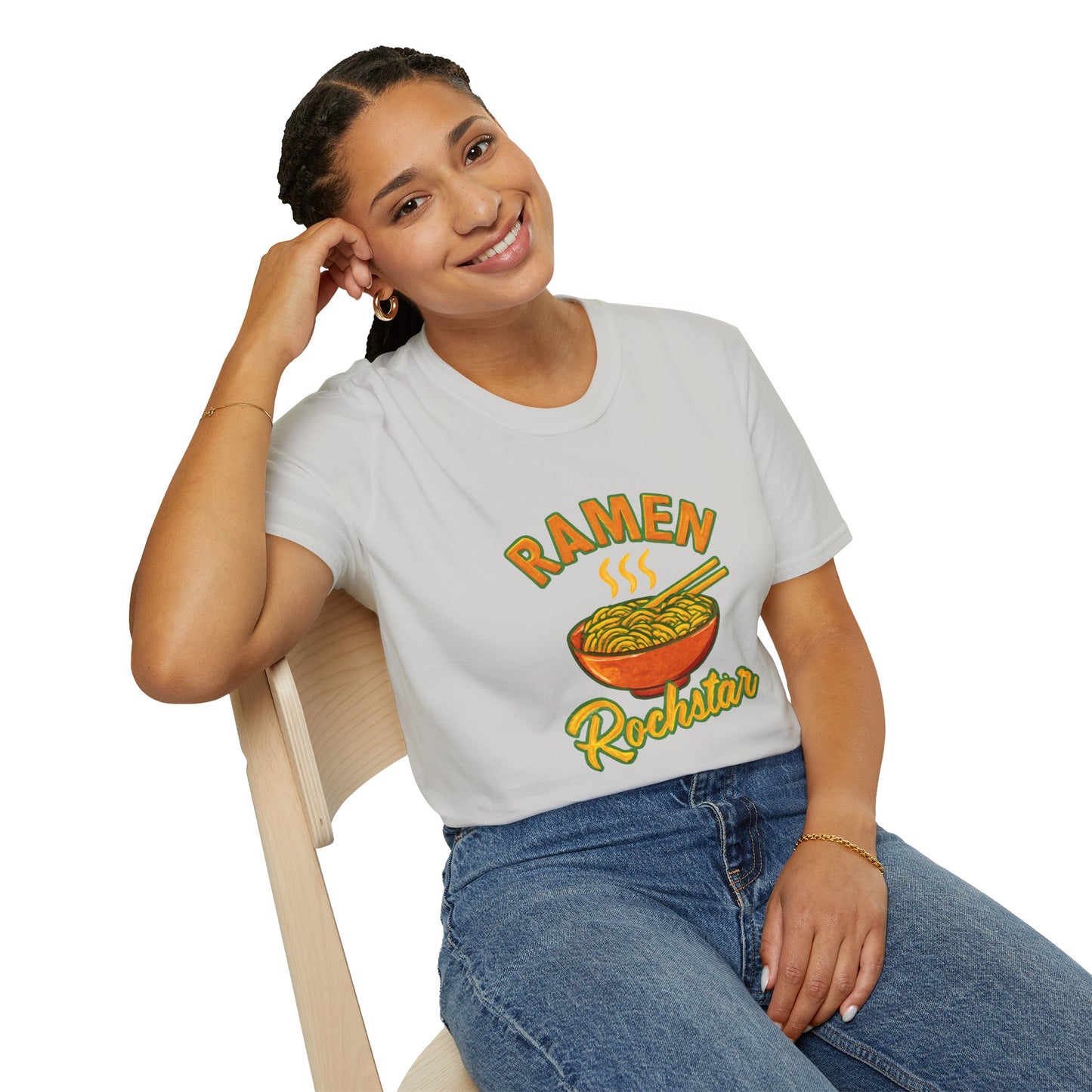 Ramen Rockstar Unisex T-Shirt, Funny Foodie Top, Gift for Sushi Lovers, Casual Wear, Kitchen Apparel, Foodie Tee