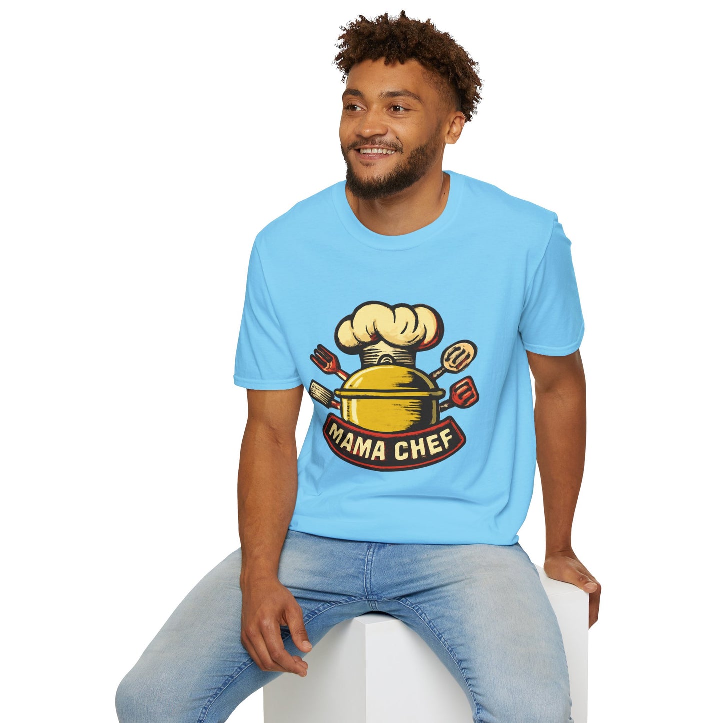 Mama Chef Unisex Softstyle T-Shirt, Cooking Gift, Foodie Apparel, Chef Shirt, Kitchen Lover Tee, Culinary Humor
