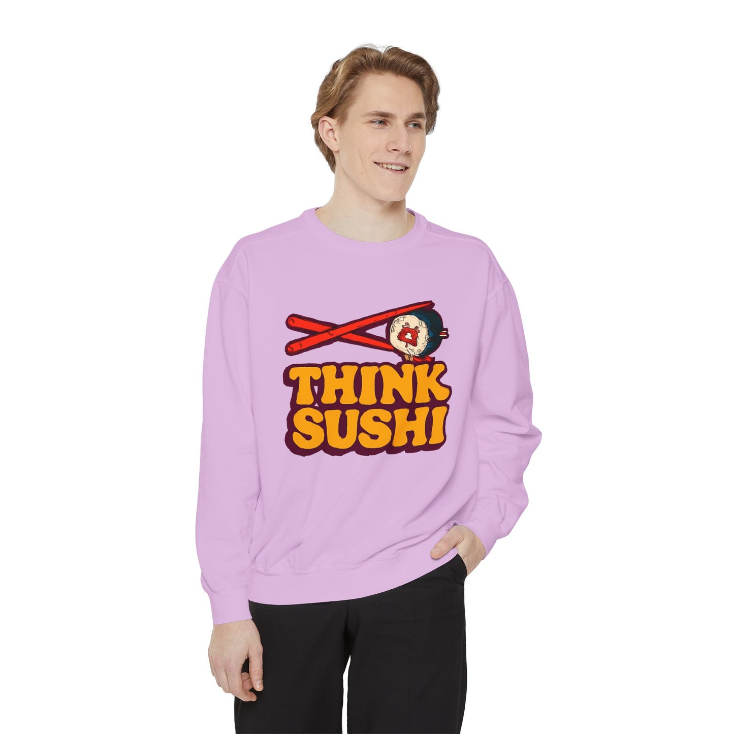 Sushi-Inspired Unisex Sweatshirt - Cozy & Fun, Perfect for Foodies, Casual Wear, Gifts for Sushi Lovers, Food-Themed Apparel