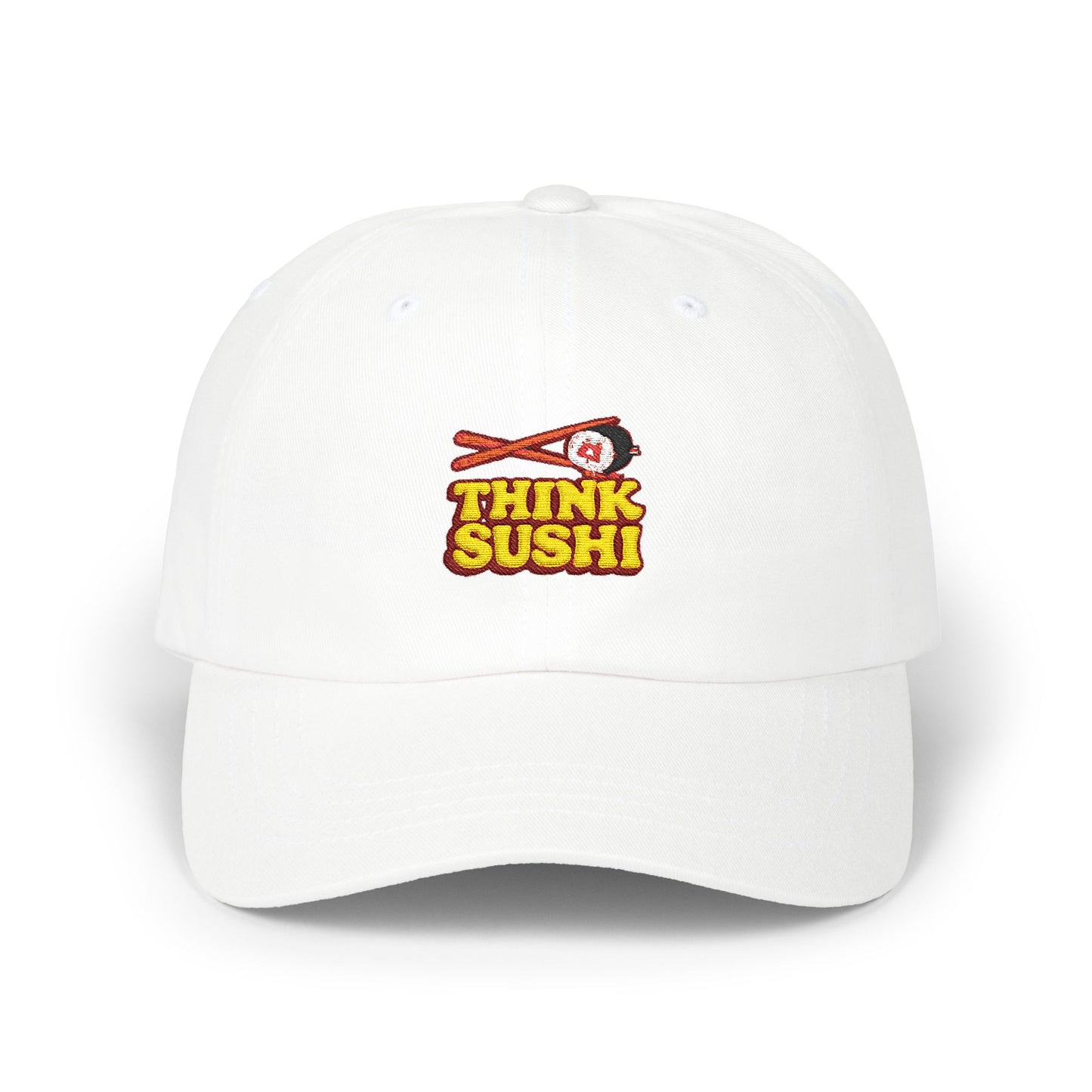 Sushi Lover's Dad Cap | Think Sushi Hat, Casual Wear, Summer Accessory, Gift for Foodies, Trendy Headwear