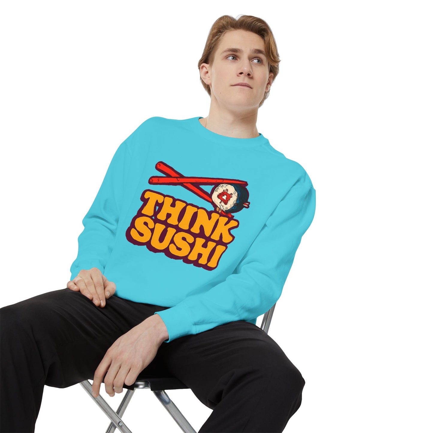 Sushi-Inspired Unisex Sweatshirt - Cozy & Fun, Perfect for Foodies, Casual Wear, Gifts for Sushi Lovers, Food-Themed Apparel