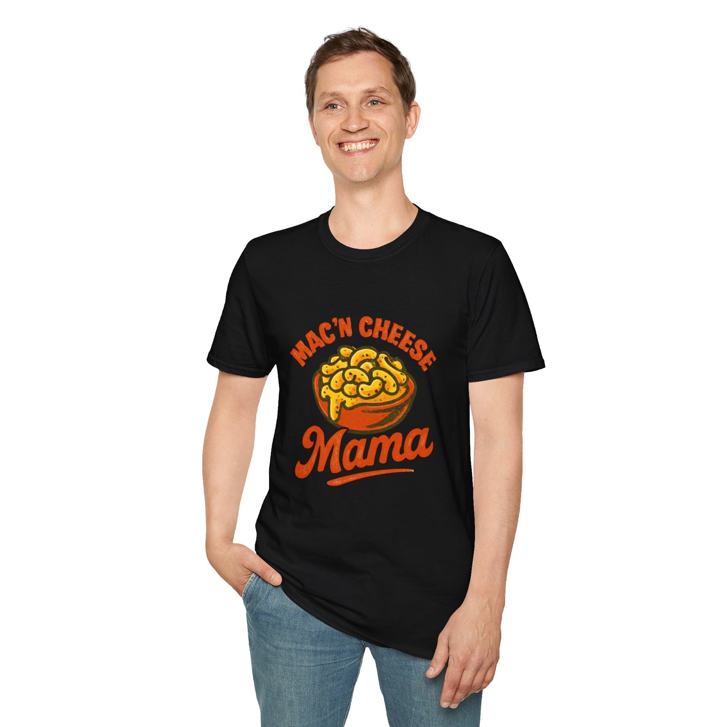 Mac 'n Cheese Mama T-Shirt, Unisex Graphic Tee for Food Lovers, Cute Gift for Moms, Casual Wear, Foodie Appreciation