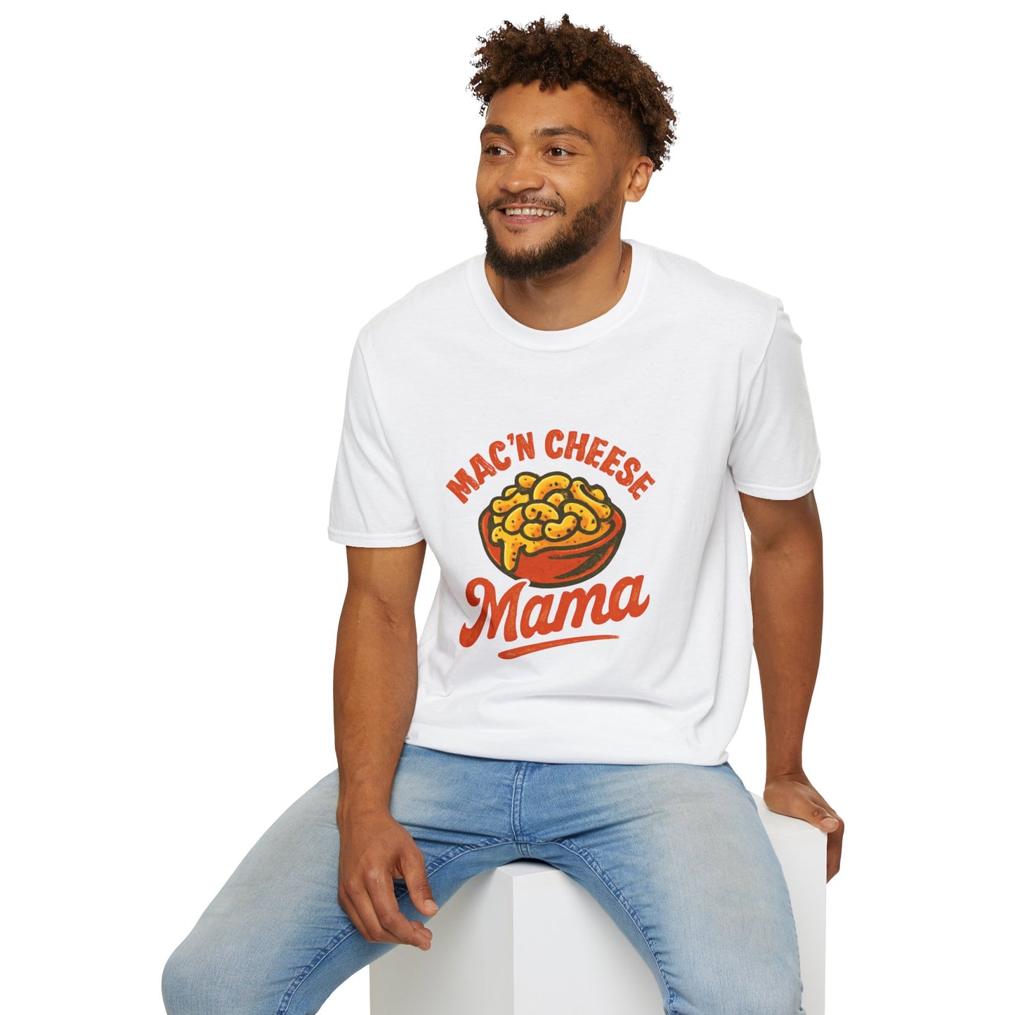 Mac 'n Cheese Mama T-Shirt, Unisex Graphic Tee for Food Lovers, Cute Gift for Moms, Casual Wear, Foodie Appreciation
