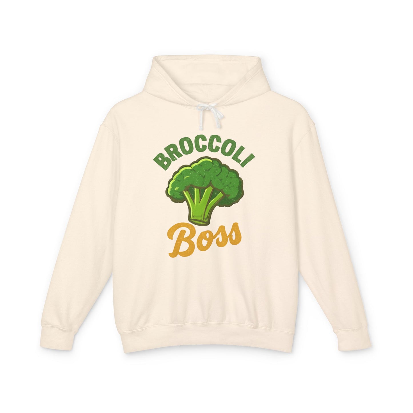 Broccoli Boss Unisex Lightweight Hoodie, Funny Sweatshirt, Vegan Gift, Plant-Based Apparel, Eco-Friendly Fashion, Perfect for Any Occasion