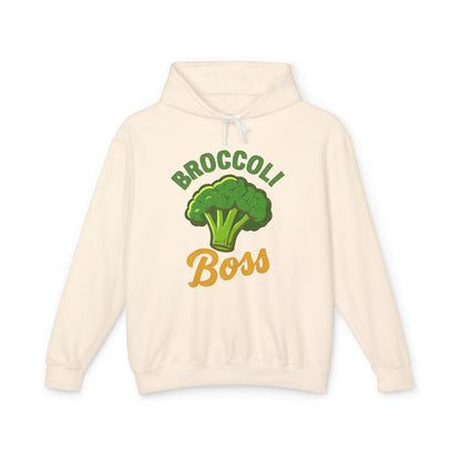 Broccoli Boss Unisex Lightweight Hoodie, Funny Sweatshirt, Vegan Gift, Plant-Based Apparel, Eco-Friendly Fashion, Perfect for Any Occasion