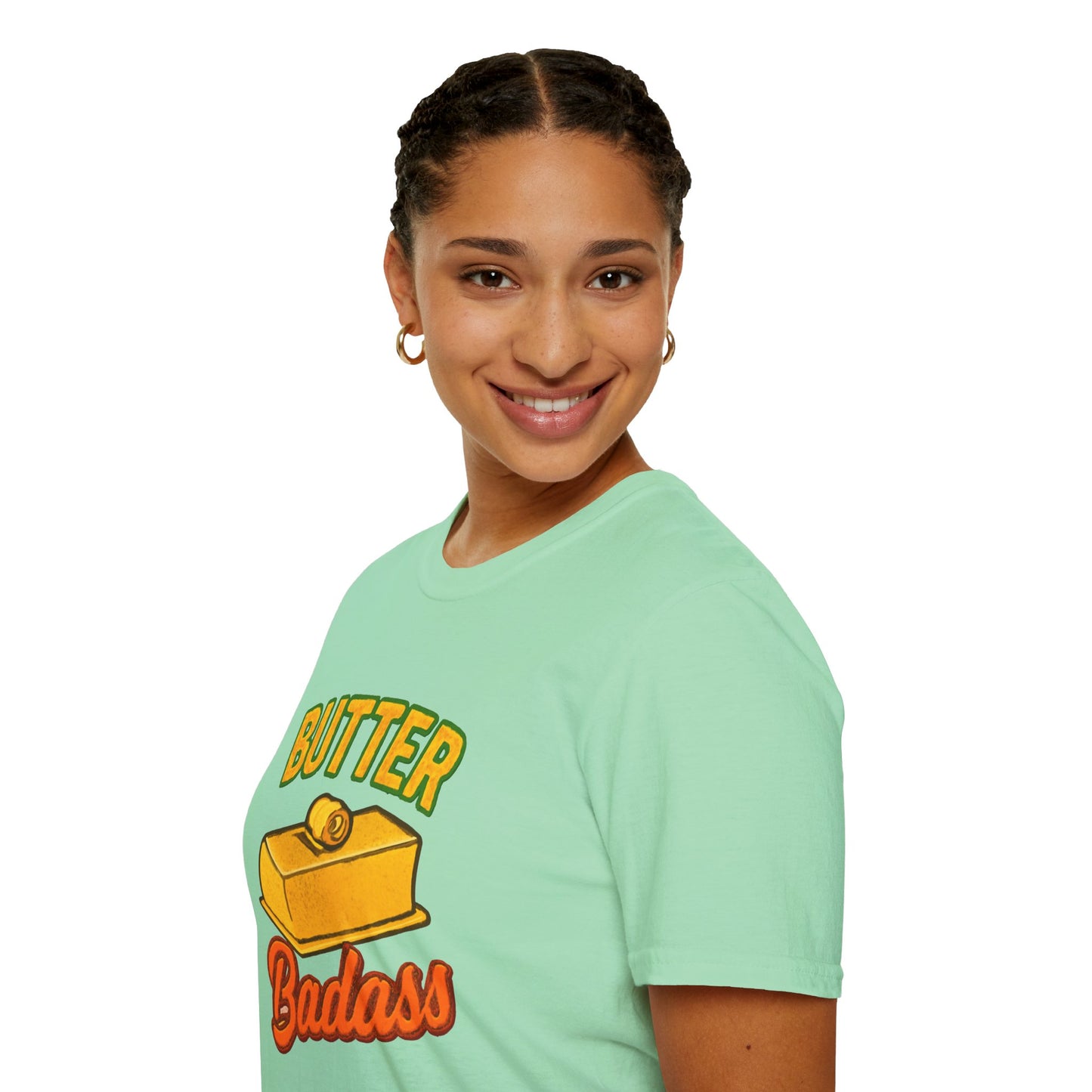 Butter Badass Unisex T-Shirt | Funny Graphic Tee | Casual Wear for Foodies, Unique Gift for Birthdays, Funny Gift, Summer Style