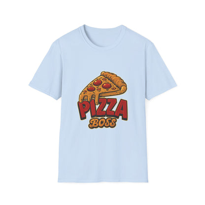 Pizza Boss Unisex Softstyle T-Shirt - Fun Foodie Gift, Casual Wear, Kitchen Enthusiast, Birthday Present, Pizza Lover Apparel