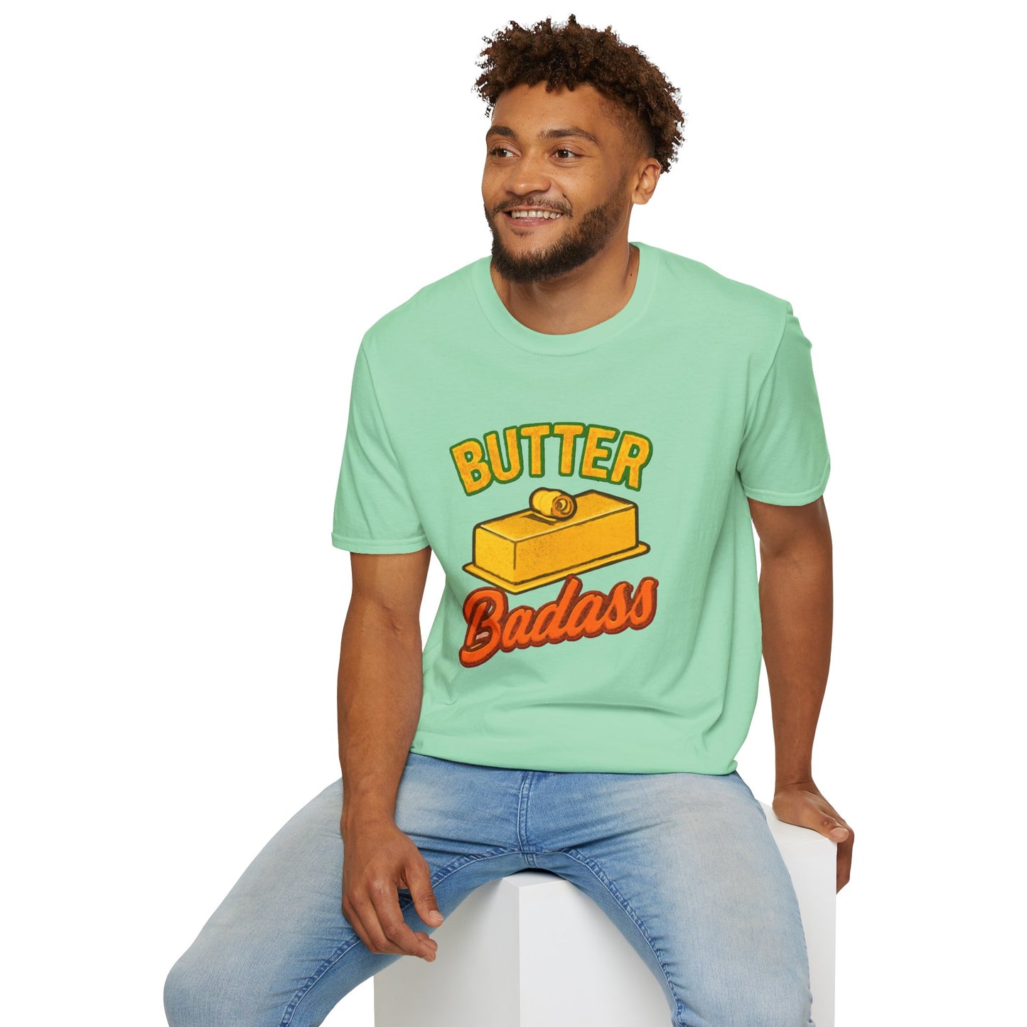 Butter Badass Unisex T-Shirt | Funny Graphic Tee | Casual Wear for Foodies, Unique Gift for Birthdays, Funny Gift, Summer Style