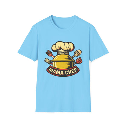 Mama Chef Unisex Softstyle T-Shirt, Cooking Gift, Foodie Apparel, Chef Shirt, Kitchen Lover Tee, Culinary Humor