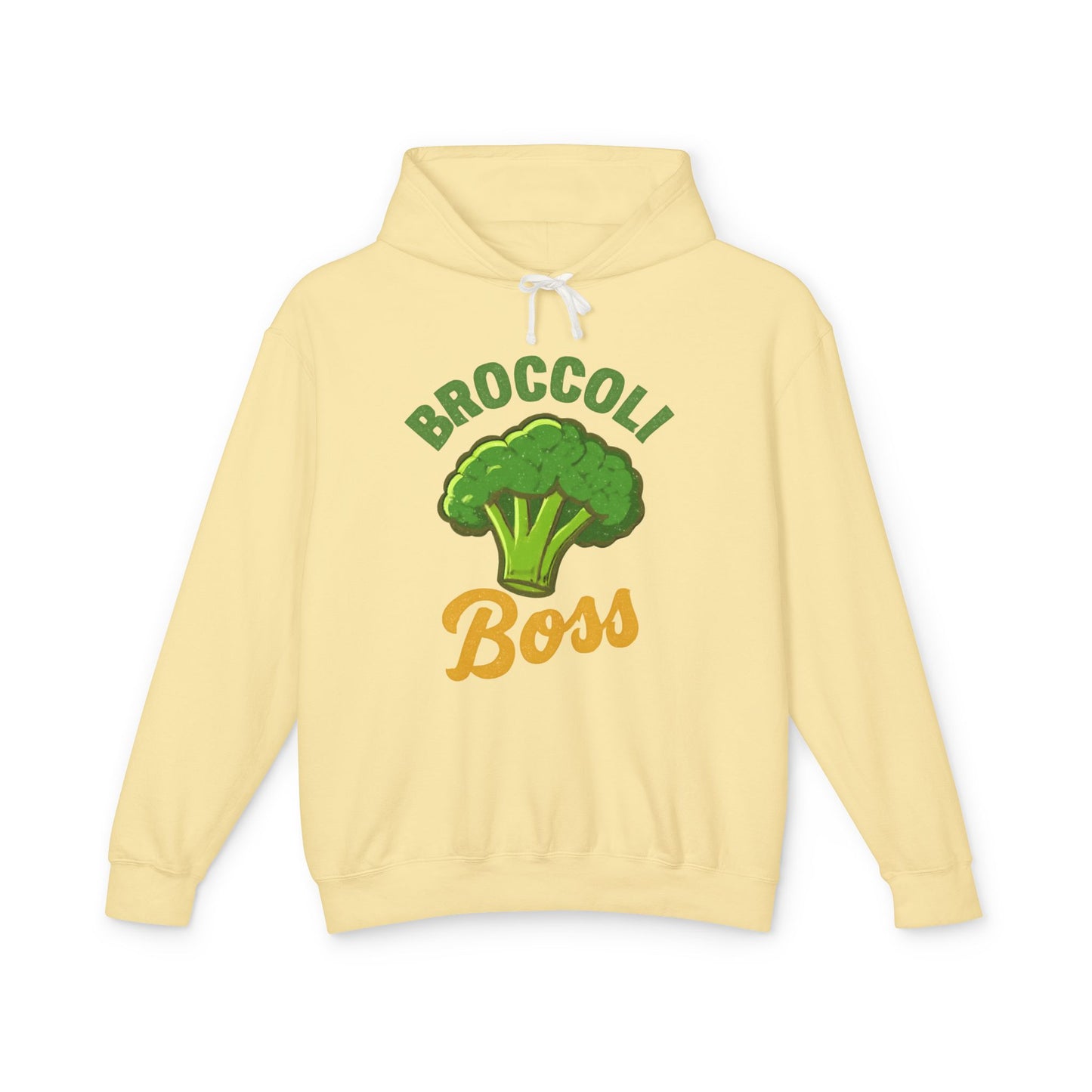 Broccoli Boss Unisex Lightweight Hoodie, Funny Sweatshirt, Vegan Gift, Plant-Based Apparel, Eco-Friendly Fashion, Perfect for Any Occasion