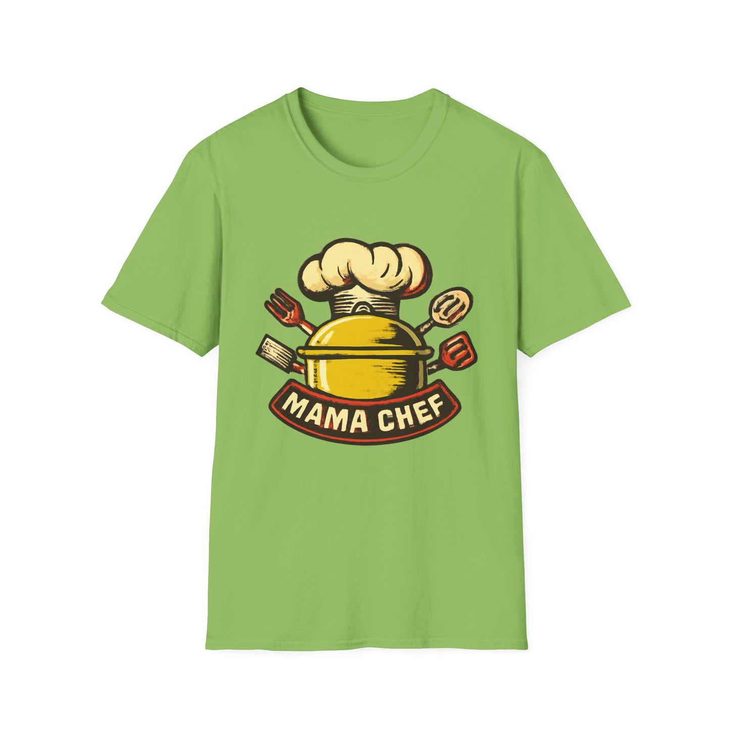 Mama Chef Unisex Softstyle T-Shirt, Cooking Gift, Foodie Apparel, Chef Shirt, Kitchen Lover Tee, Culinary Humor