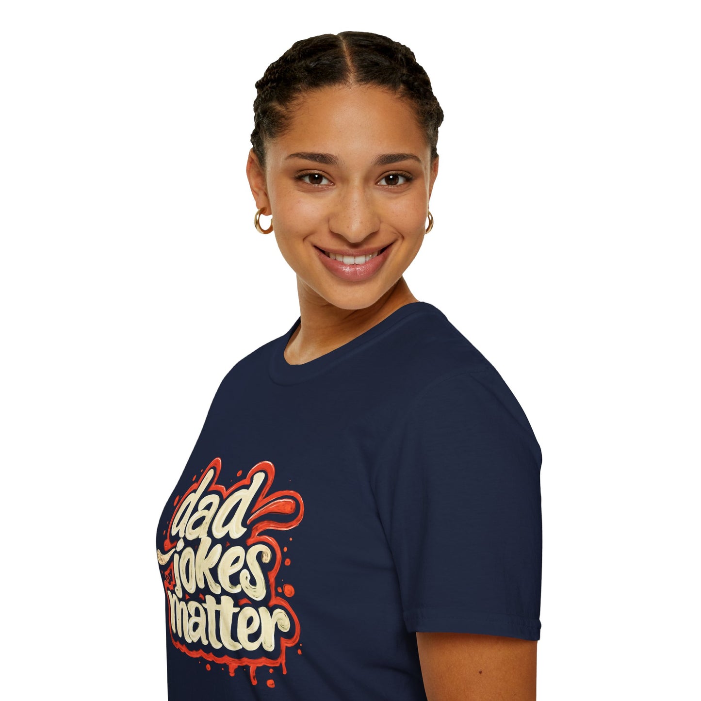 Dad Jokes Matter T-Shirt - Funny Gift for Dads, Father’s Day Apparel, Unisex Softstyle Tee, Humorous Dad T-Shirt, Casual Wear