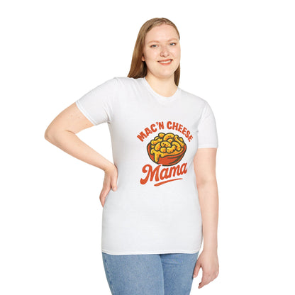 Mac 'n Cheese Mama T-Shirt, Unisex Graphic Tee for Food Lovers, Cute Gift for Moms, Casual Wear, Foodie Appreciation