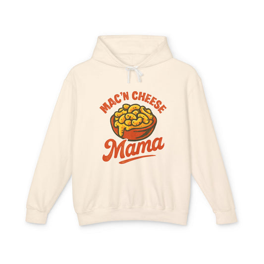 Mac 'n Cheese Mama Unisex Lightweight Hooded Sweatshirt | Cozy Gift for Food Lovers, Mother's Day, Cute Casual Wear, Fun Kitchen [...]