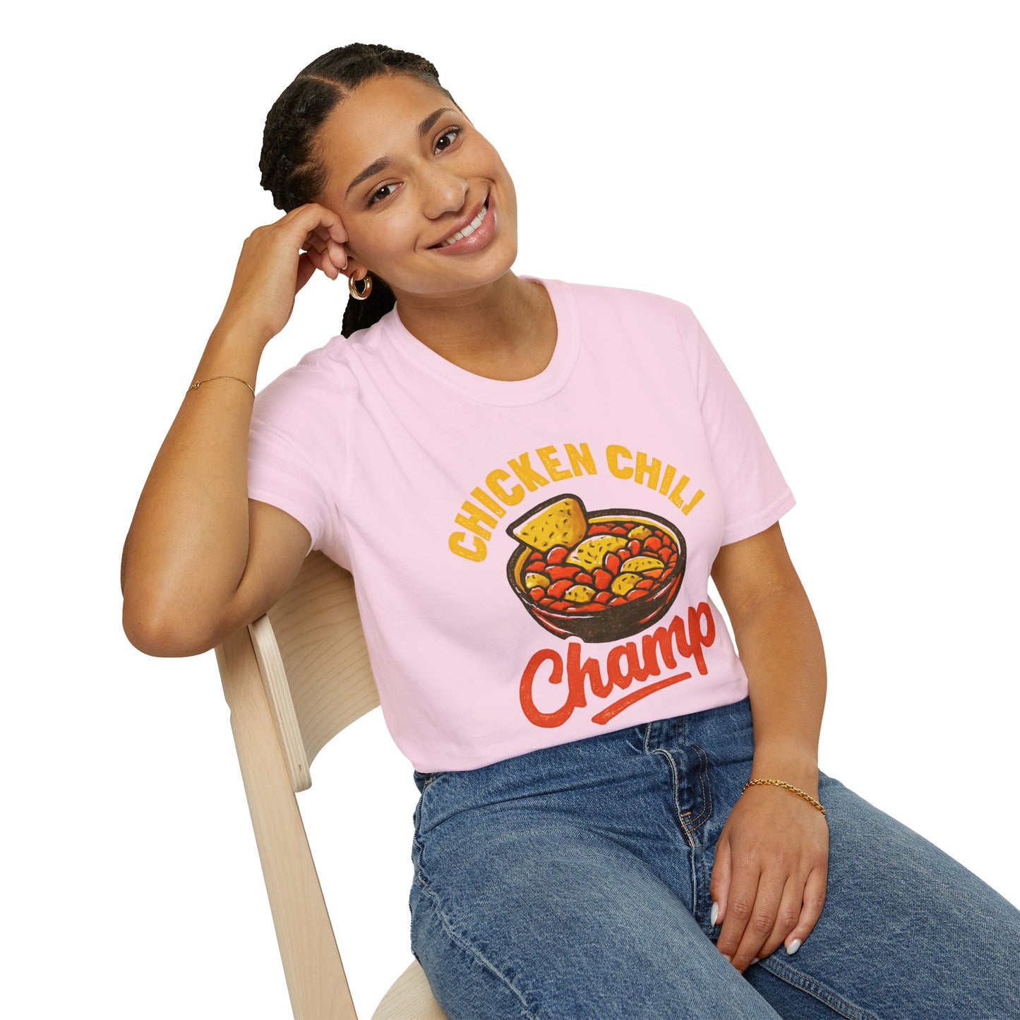 Chicken Chili Champ T-Shirt, Funny Cooking Shirt, Unisex Graphic Tee, Gift for Food Lovers, Casual Wear, Kitchen Humor