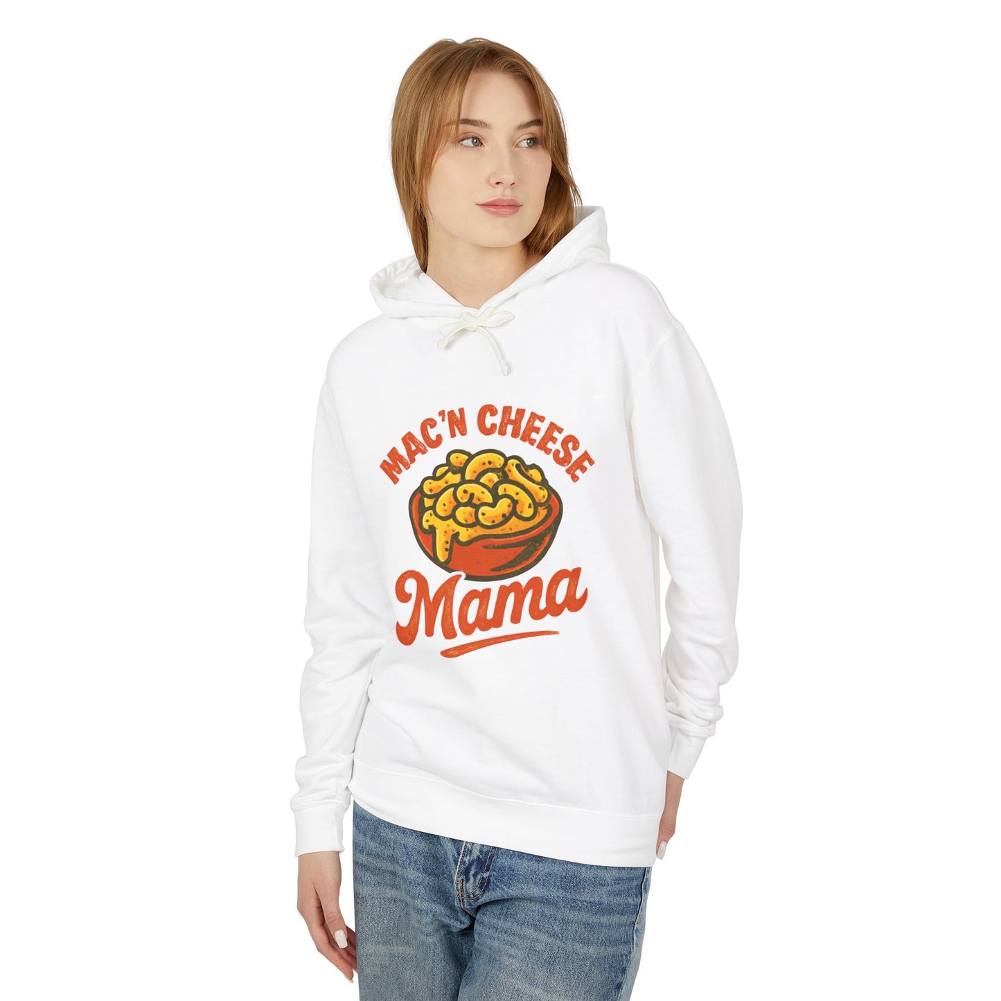 Mac 'n Cheese Mama Unisex Lightweight Hooded Sweatshirt | Cozy Gift for Food Lovers, Mother's Day, Cute Casual Wear, Fun Kitchen [...]