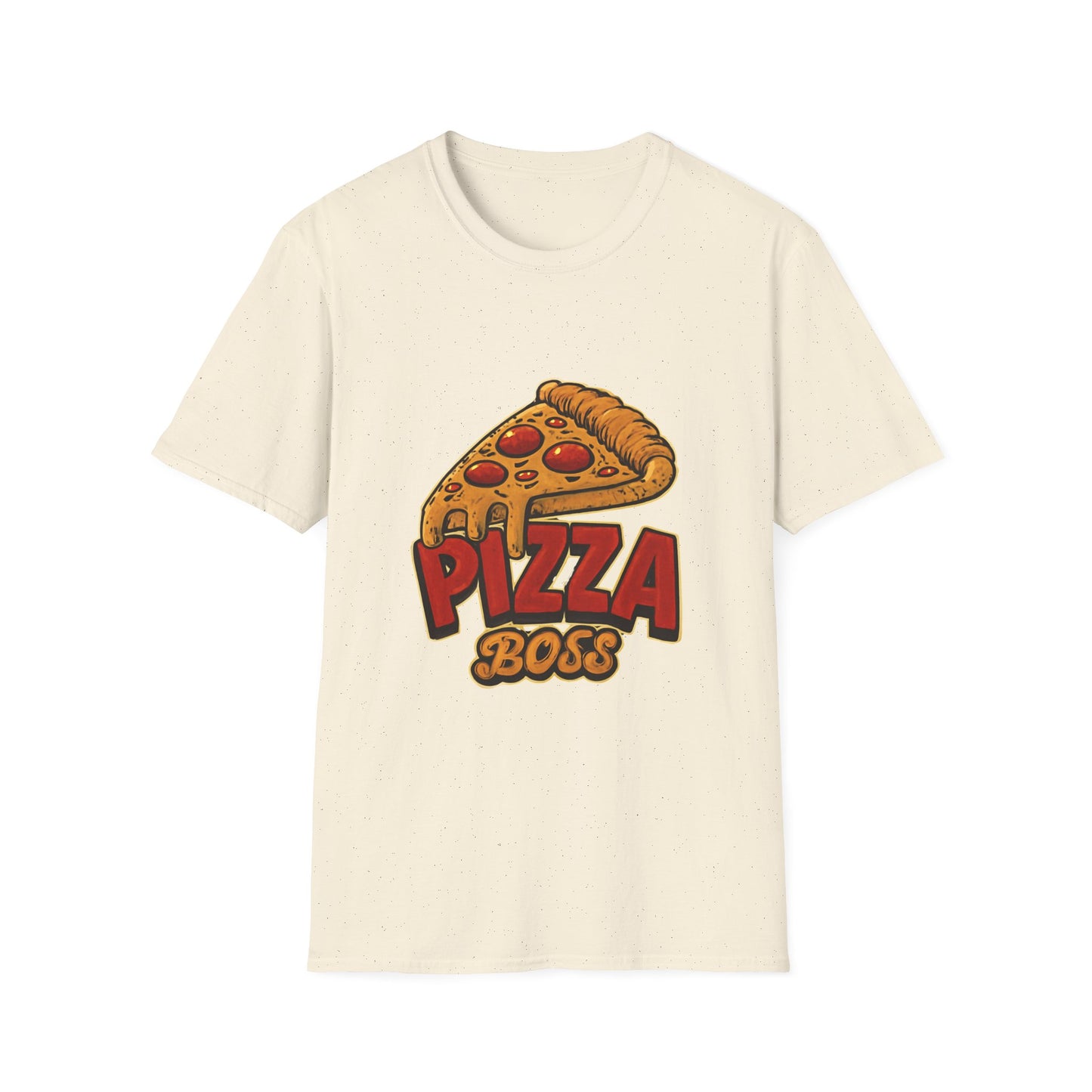 Pizza Boss Unisex Softstyle T-Shirt - Fun Foodie Gift, Casual Wear, Kitchen Enthusiast, Birthday Present, Pizza Lover Apparel