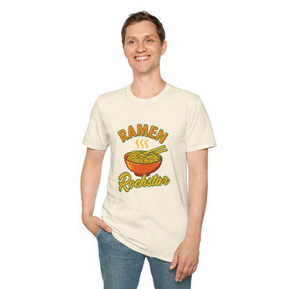 Ramen Rockstar Unisex T-Shirt, Funny Foodie Top, Gift for Sushi Lovers, Casual Wear, Kitchen Apparel, Foodie Tee