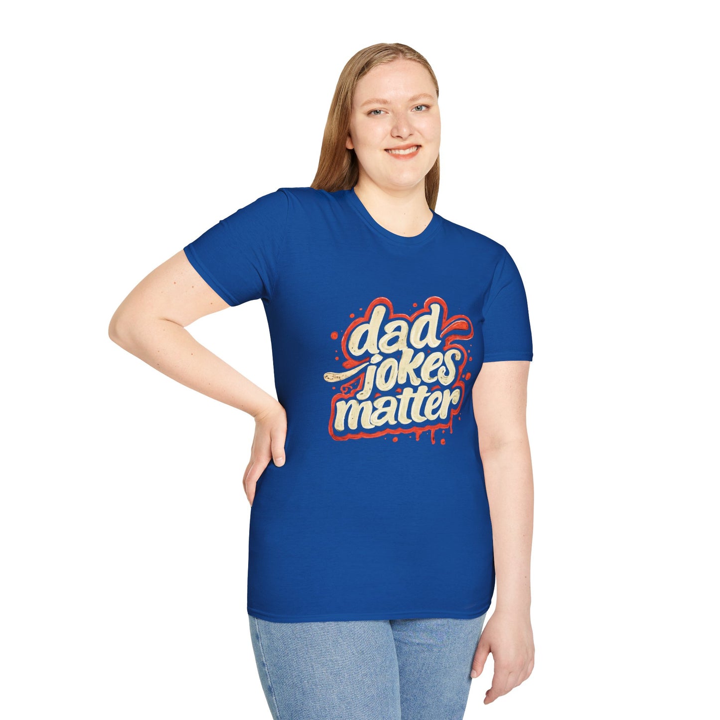 Dad Jokes Matter T-Shirt - Funny Gift for Dads, Father’s Day Apparel, Unisex Softstyle Tee, Humorous Dad T-Shirt, Casual Wear