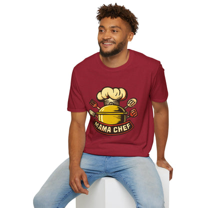 Mama Chef Unisex Softstyle T-Shirt, Cooking Gift, Foodie Apparel, Chef Shirt, Kitchen Lover Tee, Culinary Humor