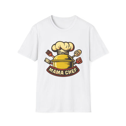 Mama Chef Unisex Softstyle T-Shirt, Cooking Gift, Foodie Apparel, Chef Shirt, Kitchen Lover Tee, Culinary Humor