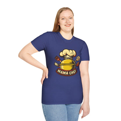 Mama Chef Unisex Softstyle T-Shirt, Cooking Gift, Foodie Apparel, Chef Shirt, Kitchen Lover Tee, Culinary Humor