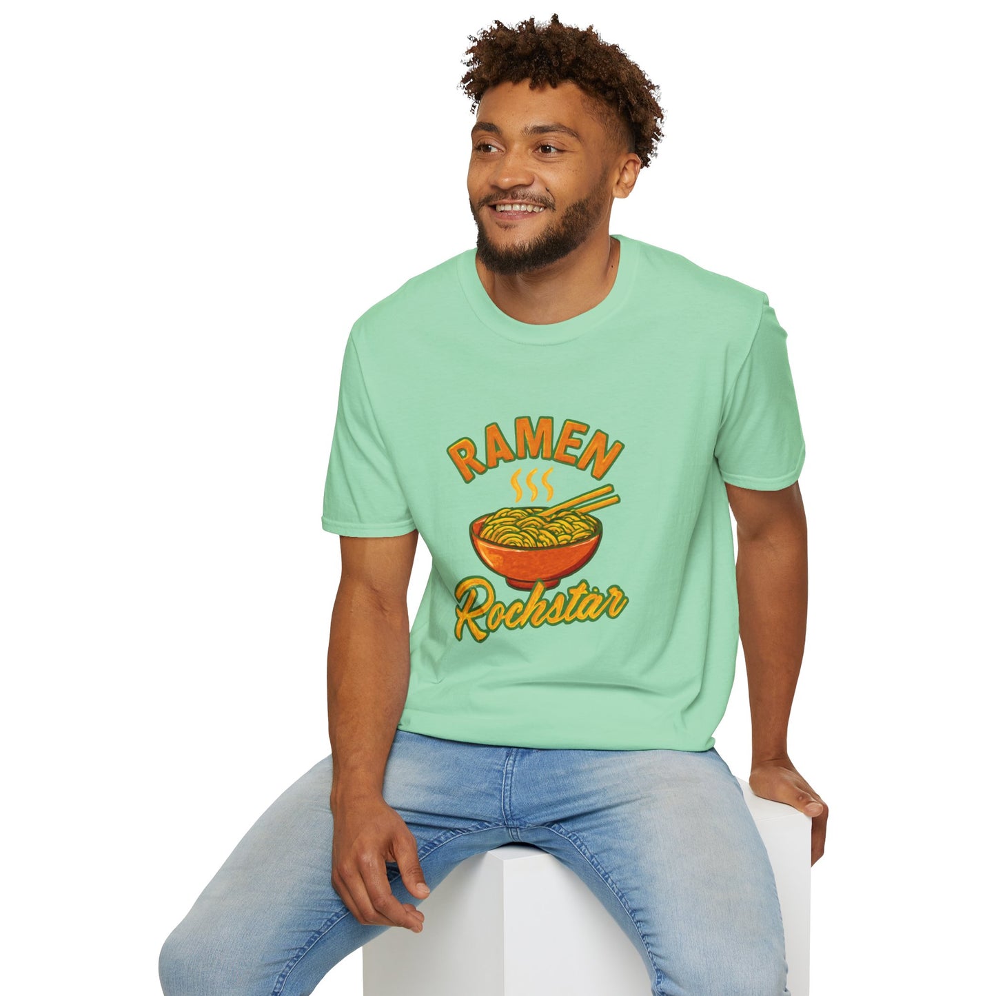 Ramen Rockstar Unisex T-Shirt, Funny Foodie Top, Gift for Sushi Lovers, Casual Wear, Kitchen Apparel, Foodie Tee