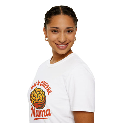 Mac 'n Cheese Mama T-Shirt, Unisex Graphic Tee for Food Lovers, Cute Gift for Moms, Casual Wear, Foodie Appreciation