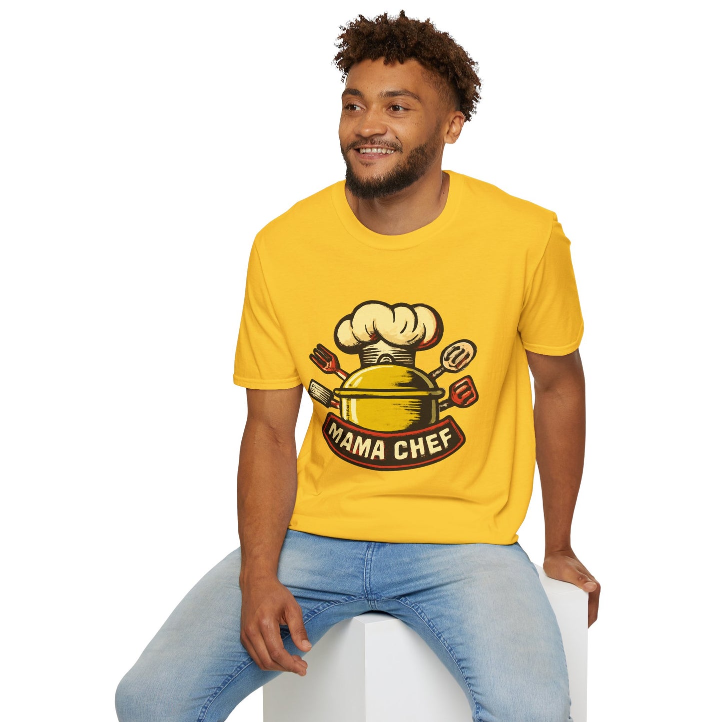 Mama Chef Unisex Softstyle T-Shirt, Cooking Gift, Foodie Apparel, Chef Shirt, Kitchen Lover Tee, Culinary Humor
