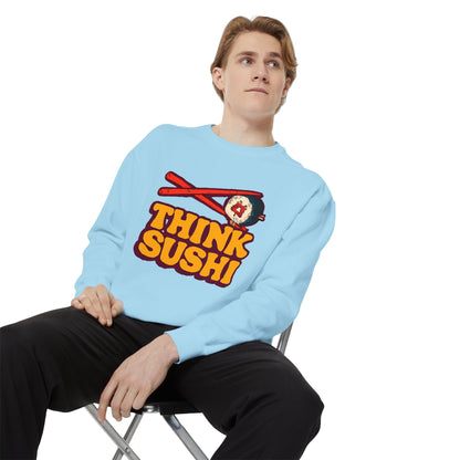 Sushi-Inspired Unisex Sweatshirt - Cozy & Fun, Perfect for Foodies, Casual Wear, Gifts for Sushi Lovers, Food-Themed Apparel