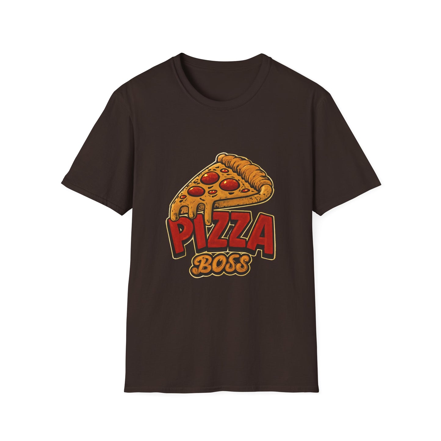 Pizza Boss Unisex Softstyle T-Shirt - Fun Foodie Gift, Casual Wear, Kitchen Enthusiast, Birthday Present, Pizza Lover Apparel