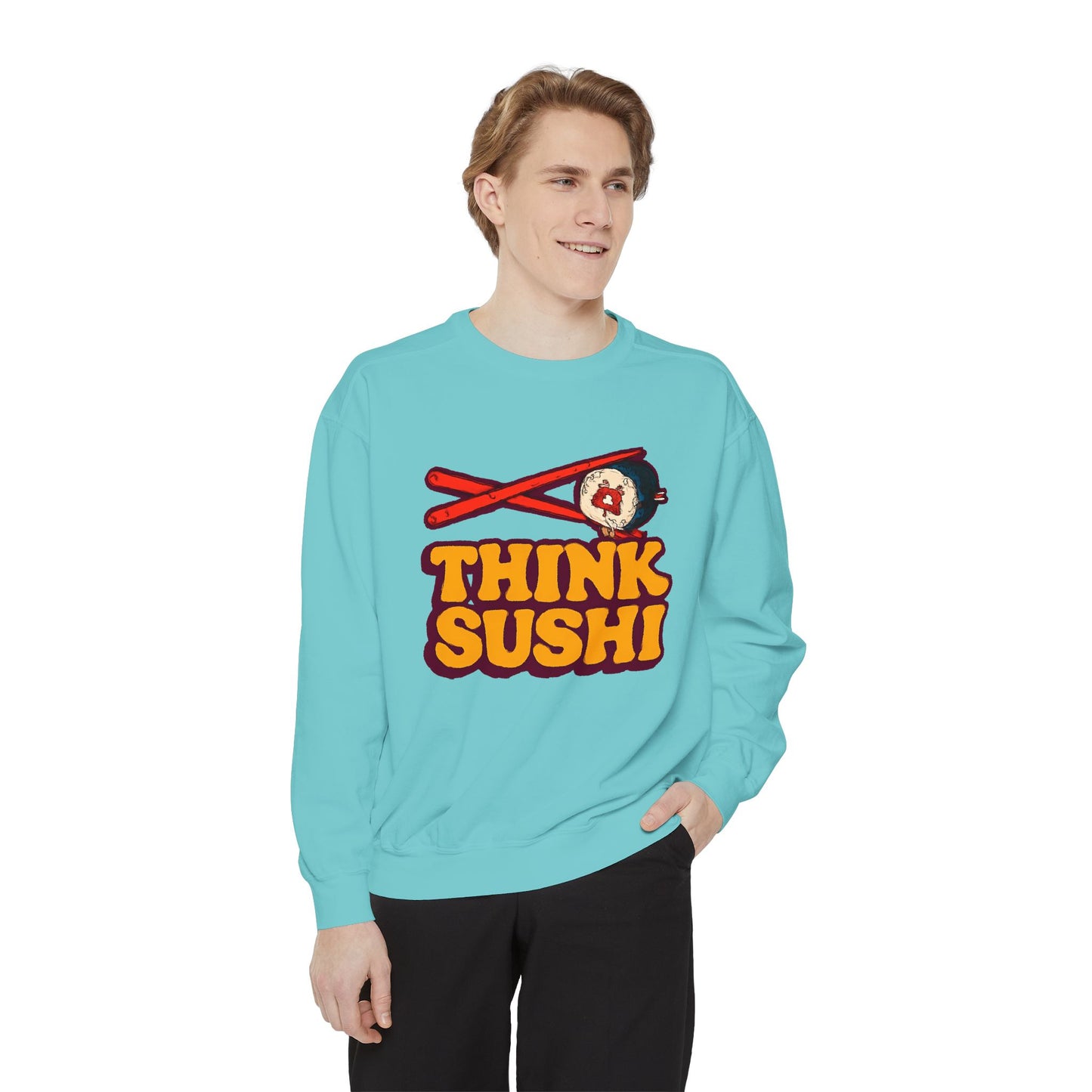 Sushi-Inspired Unisex Sweatshirt - Cozy & Fun, Perfect for Foodies, Casual Wear, Gifts for Sushi Lovers, Food-Themed Apparel