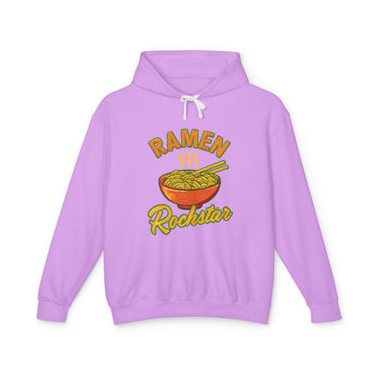 Ramen Rockstar Hoodie | Unisex Lightweight Sweatshirt, Foodie Gift, Fun Fashion, Cozy Wear, Casual Style, Unique Apparel