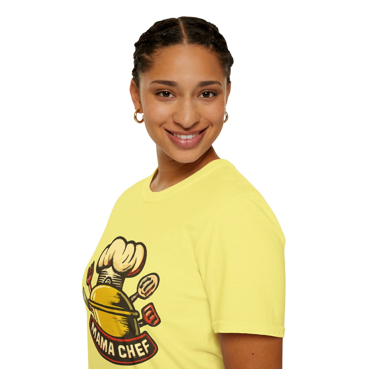 Mama Chef Unisex Softstyle T-Shirt, Cooking Gift, Foodie Apparel, Chef Shirt, Kitchen Lover Tee, Culinary Humor